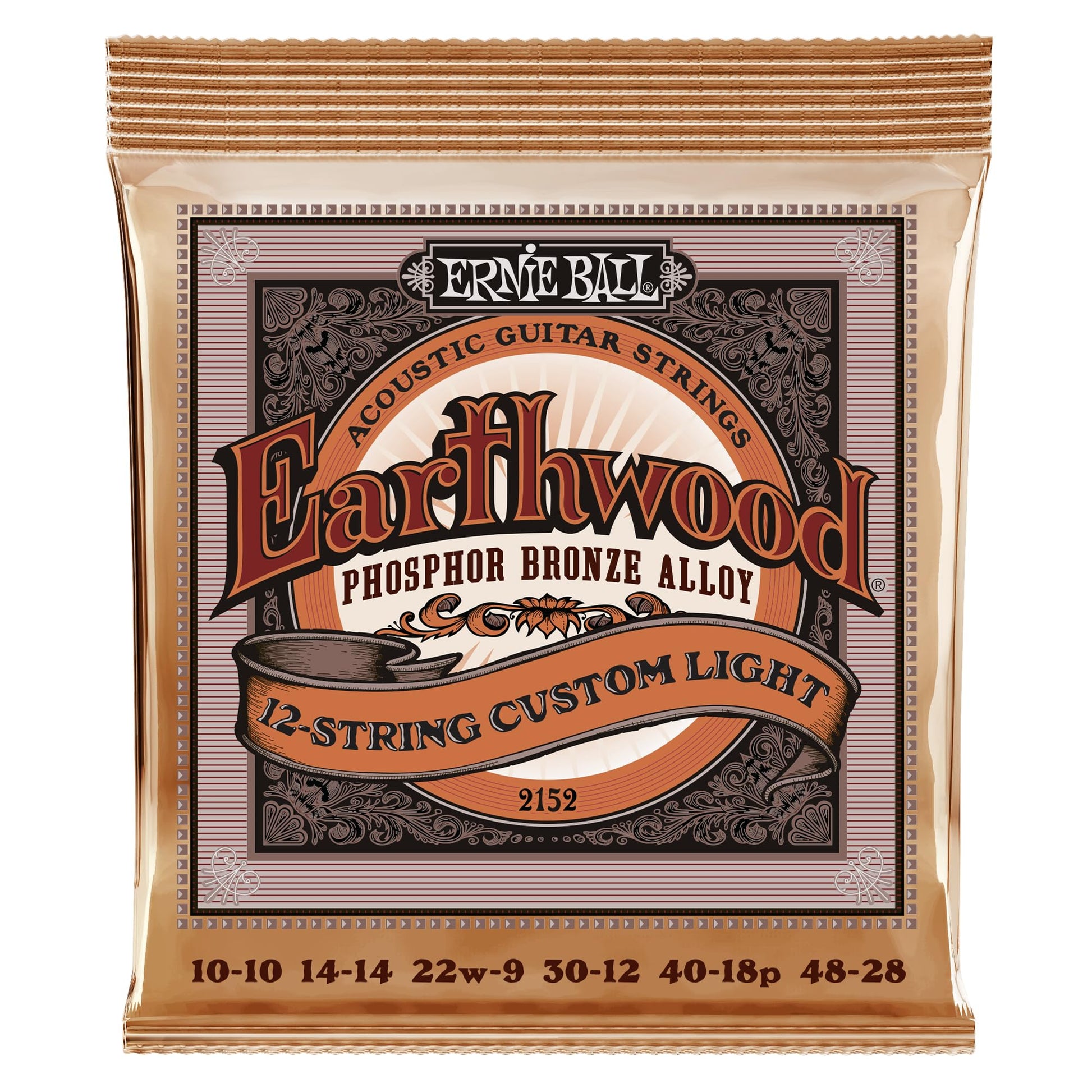 Buy now Ernie Ball Earthwood Medium Light Phosphor Bronze Acoustic Guitar Strings, 12-54 Gauge (P02146) at indiglob india