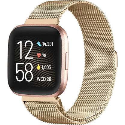 ZWGKKYGYH Metal Bands Compatible with Fitbit Versa 2/Versa Lite SE/Versa Band for Women Men, Royal Gold, Small