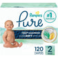 Pampers Pure Protection Baby Diapers, Size 3 (16-28 lbs), 116 Count, Up to 100% Leakproof, Premium Plant-based Skin Protection, Hypoallergenic Soft Diapers