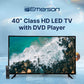 Buy now Emerson ETD-4050 40" Class LED HDTV with Built-in DVD Player, 1080p Full HD, HDMI/USB Inputs, Digital Tuner, Slim Design, Wall Mountable, Energy Efficient, and Parental Control Features at indiglob india