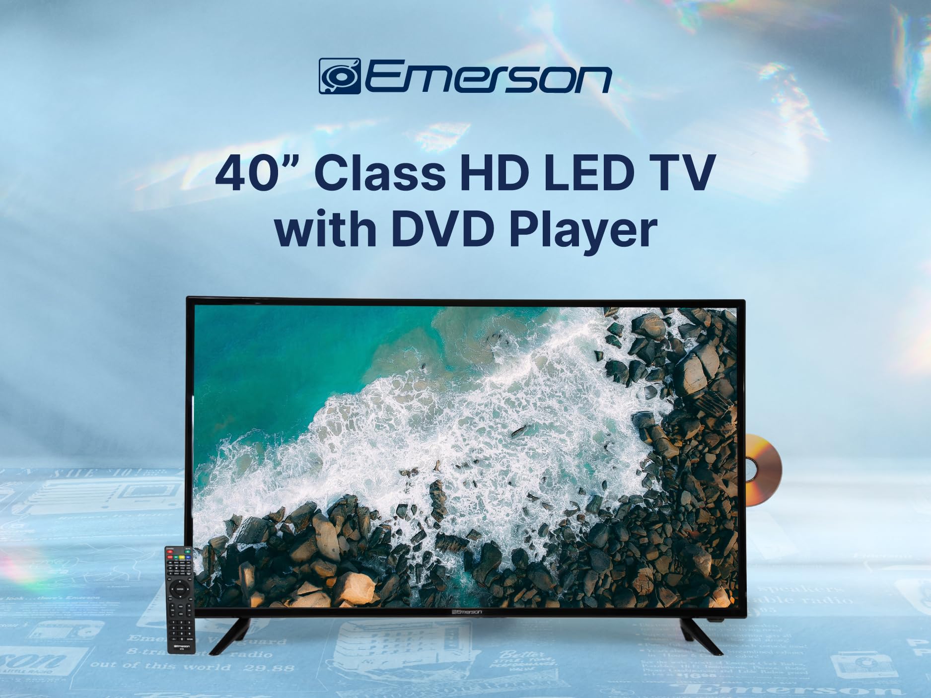 Buy now Emerson ETD-4050 40" Class LED HDTV with Built-in DVD Player, 1080p Full HD, HDMI/USB Inputs, Digital Tuner, Slim Design, Wall Mountable, Energy Efficient, and Parental Control Features at indiglob india