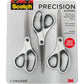 Scotch Multi-Purpose Stainless Steel All-Purpose 2 Pairs of Scissors, 8 Inches, Red & Gray, Great for home, school and office