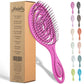 Buy now Ninabella Detangle Hair Brush for Women & Men - Does not Pull - Straightening Brushes for Straight & Curly Hair - Unique Spiral Detangling Hairbrush - Green Regular Pink at indiglob india