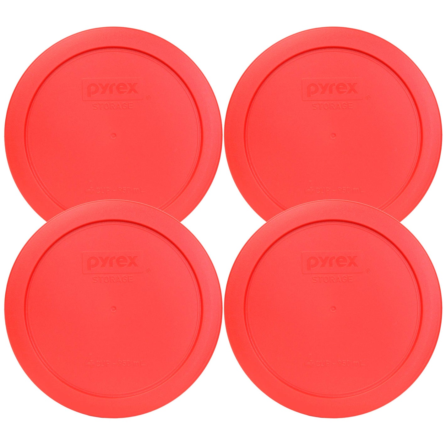 Buy now Pyrex 7201-PC 4-Cup Red Food Storage Replacement Lid (4-Pack) - Made in USA at indiglob india