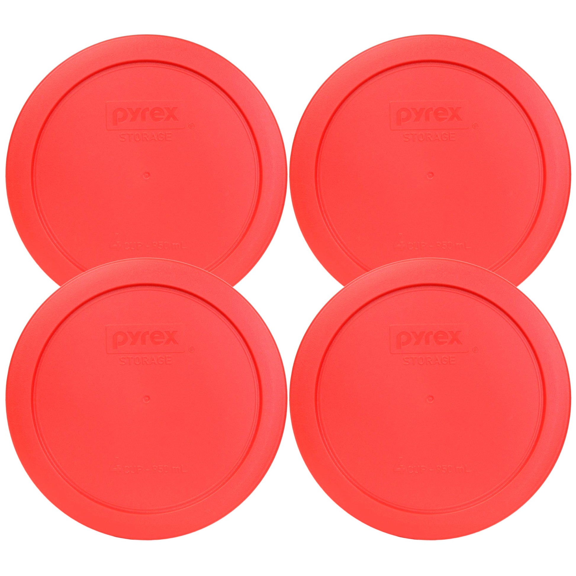 Buy now Pyrex 7201-PC 4-Cup Red Food Storage Replacement Lid (4-Pack) - Made in USA at indiglob india