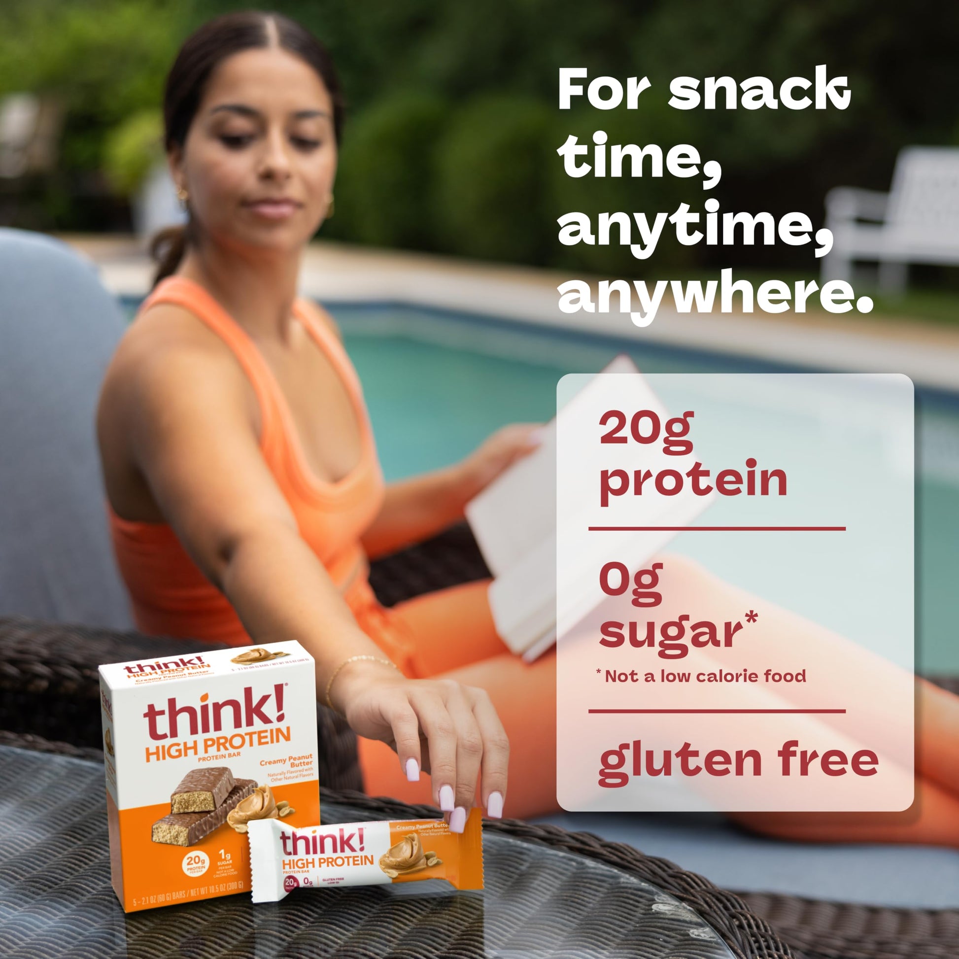 Buy now think! Protein Bars, High Protein Snacks, Gluten Free, Kosher Friendly, Creamy Peanut Butter, Nutrition Bars, 2.1 Oz per Bar, 12 Count (Packaging May Vary) at indiglob india