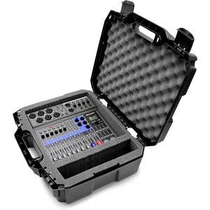 CASEMATIX Hard Travel Case Compatible With Zoom LiveTrak L-8 & L-6 Mixers – Customizable Protective Carrying Case with Impact-Absorbing Foam – Fits Cables & Accessories