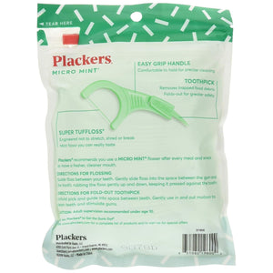 PLACKERS Micro Mint Freshens Breath, Dental Flossers Mint 90 Each