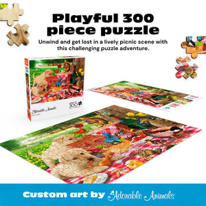 Buy now Buffalo Games - Picnic Raiders - 300 Piece Puzzle for Adults, Oversized Large Jigsaw with Easy to Grasp Pieces - Steve Read - Adorable Animals Collection at indiglob india