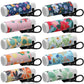 Sureio 10 Pack Lip Balm Holder Keychain Compact Clip On lipstick Lip Gloss Holder Keychain Elastic lipstick Sleeve Clip (Floral Style)
