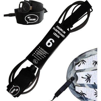 Ho Stevie! Premium Surf Leash - No Tangles, No Lost Surfboard - Hi-Strength Lightweight 1/4" Cord - Feels Like Surfing Leashless - 6/7/8/9 Feet