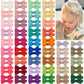 CÉLLOT Baby Hair Clips 50 Pieces 25 Colors in Pairs Baby Girls Fully Lined Bows Hair Pins Tiny 2" Hair Bows Alligator Clips for Girls Infants Toddlers
