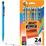BIC Xtra Strong Mechanical Pencils with Erasers, Thick Point (0.9mm), 24-Count, Mechanical Pencils for School or Office Supplies - My Store