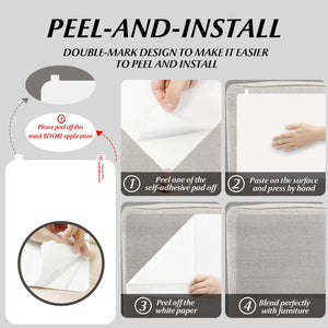 OIFIO Cat Couch Protector, Double Sided Clear Anti-Scratch Cat Deterrent Training Tape, 8 Pack larack Large Size and Pre Cut cat Furniture Protector for Your Home Protection, No pins,Residue Free