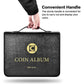 Coin Collection Book Holder for Collectors, 260 Pockets Coins Collecting Album with Zipper and Handle. Display Storage Case for Money Currency Collections Supplies, Bill Commemorative (Box Only)