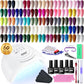 Buy now JODSONE 36 PCS Gel Nail Polish Set-32 Colors Gel Polish Kit Base Coat Glossy Matte and Glitter Top Coat Nail Polish Set Green Blue Red Pink Collection Gifts for Women at indiglob india