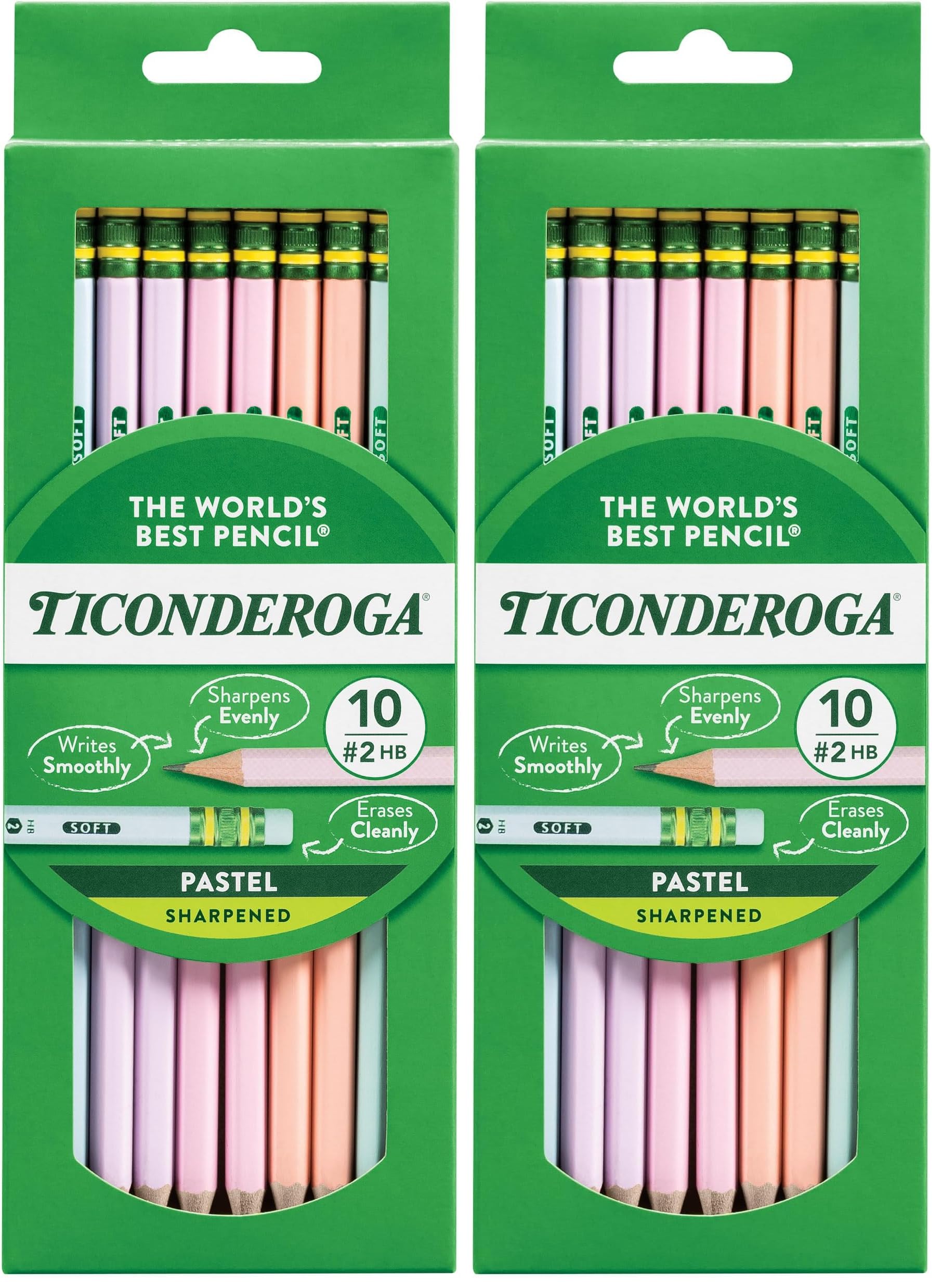 Buy now Ticonderoga Wood-Cased Pencils, Pre-Sharpened, #2 HB Soft, Neon Colors, 10 Count 2 10 Count Pastel at indiglob india