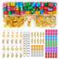 220-Piece Braiding Hair Rings - 15 Styles, Jewelry for Braids, Clips, Pendants, Headbands & Accessories