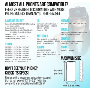 VR Headset for iPhone & Android 1.0 - for Kids | with Links to 3D VR Videos + VR Games for Android | Virtual Reality Goggles Set for Phones 4.5"-6.5"