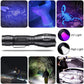 Black Light ,Flashlight, LED UV Torch 2 in 1 Blacklight with 500LM Highlight, 4 Mode, Waterproof for Pet Clothing Food Fungus Detection/Night Fishing/Travel