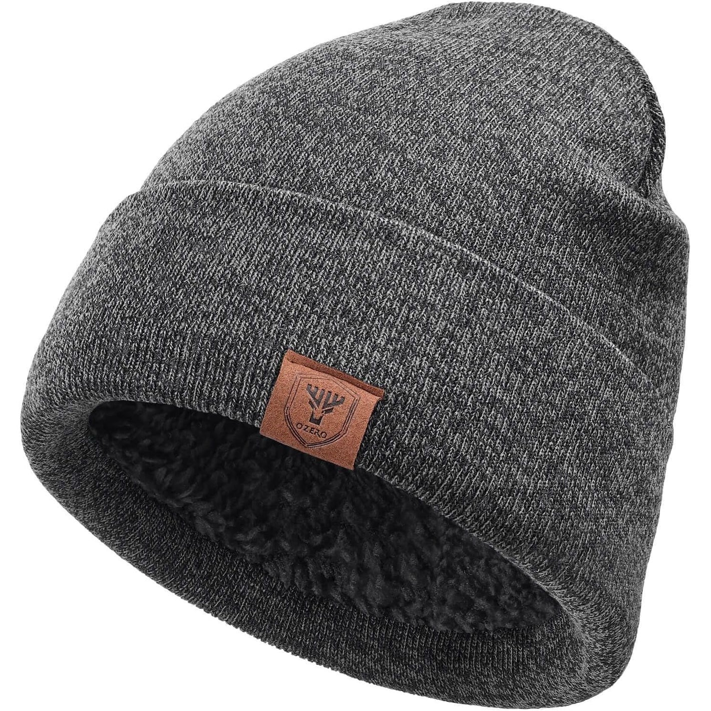 OZERO Winter Beanie Daily Hat - Thermal Polar Fleece Ski Stocking Skull Cap for Men and Women