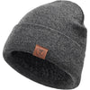 OZERO Winter Beanie Daily Hat - Thermal Polar Fleece Ski Stocking Skull Cap for Men and Women - Gray