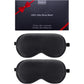 BeeVines Sleep Mask, 2 Pack 100% Real Natural Silk Eye Masks with Adjustable Strap for Sleeping, Mulberry Silk Eye Sleep Shade Cover, Blocks Light Reduces Puffy Eyes Traveling Gifts (Black & Black)