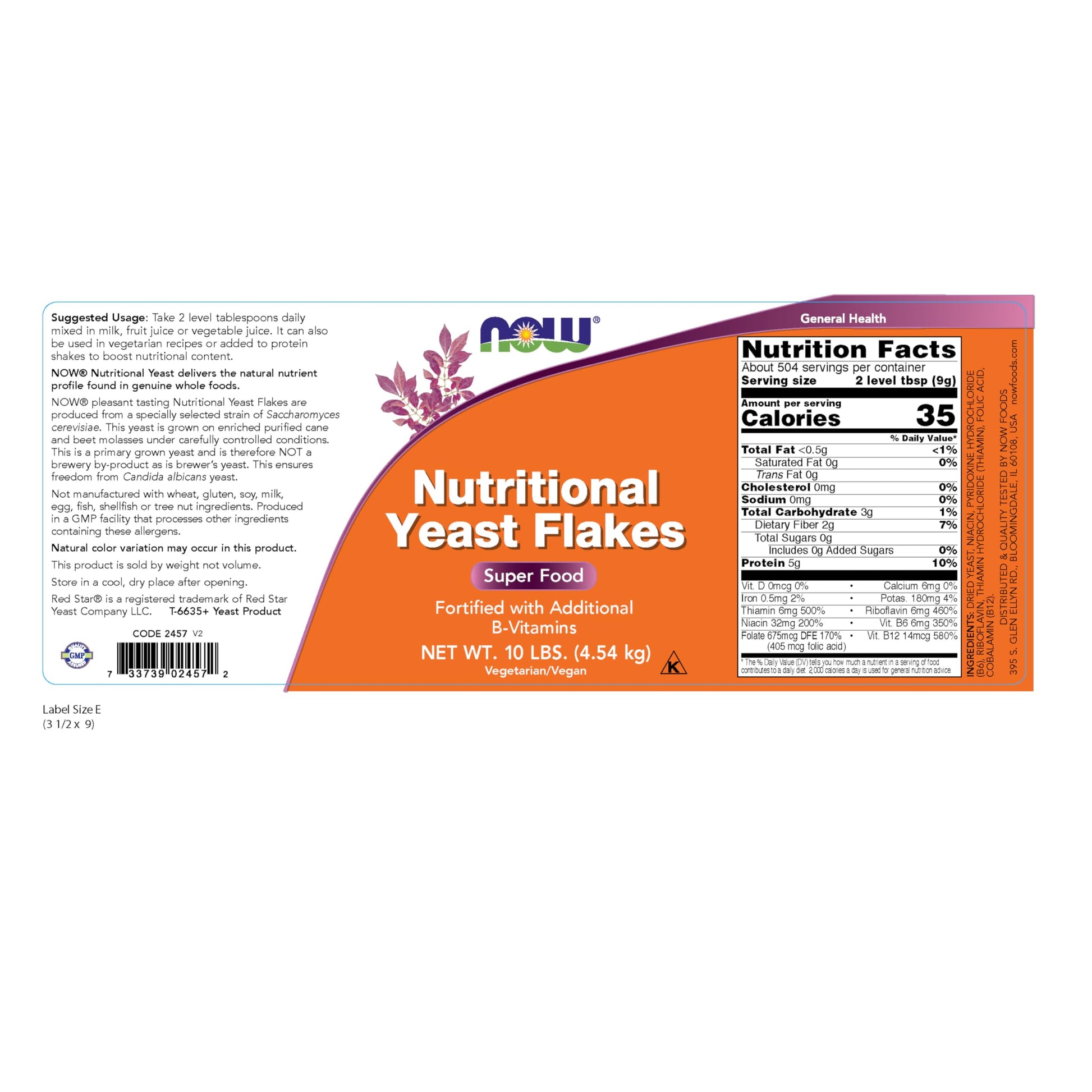 Buy now NOW Foods Supplements, Nutritional Yeast Flakes, Fortified with Additional B-Vitamins, Super Food, 10-Pound at indiglob india