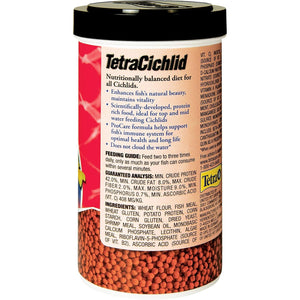 TetraCichlid fish Floating Cichlid Pellets 6 Ounces, Nutritionally Balanced Diet (77063)