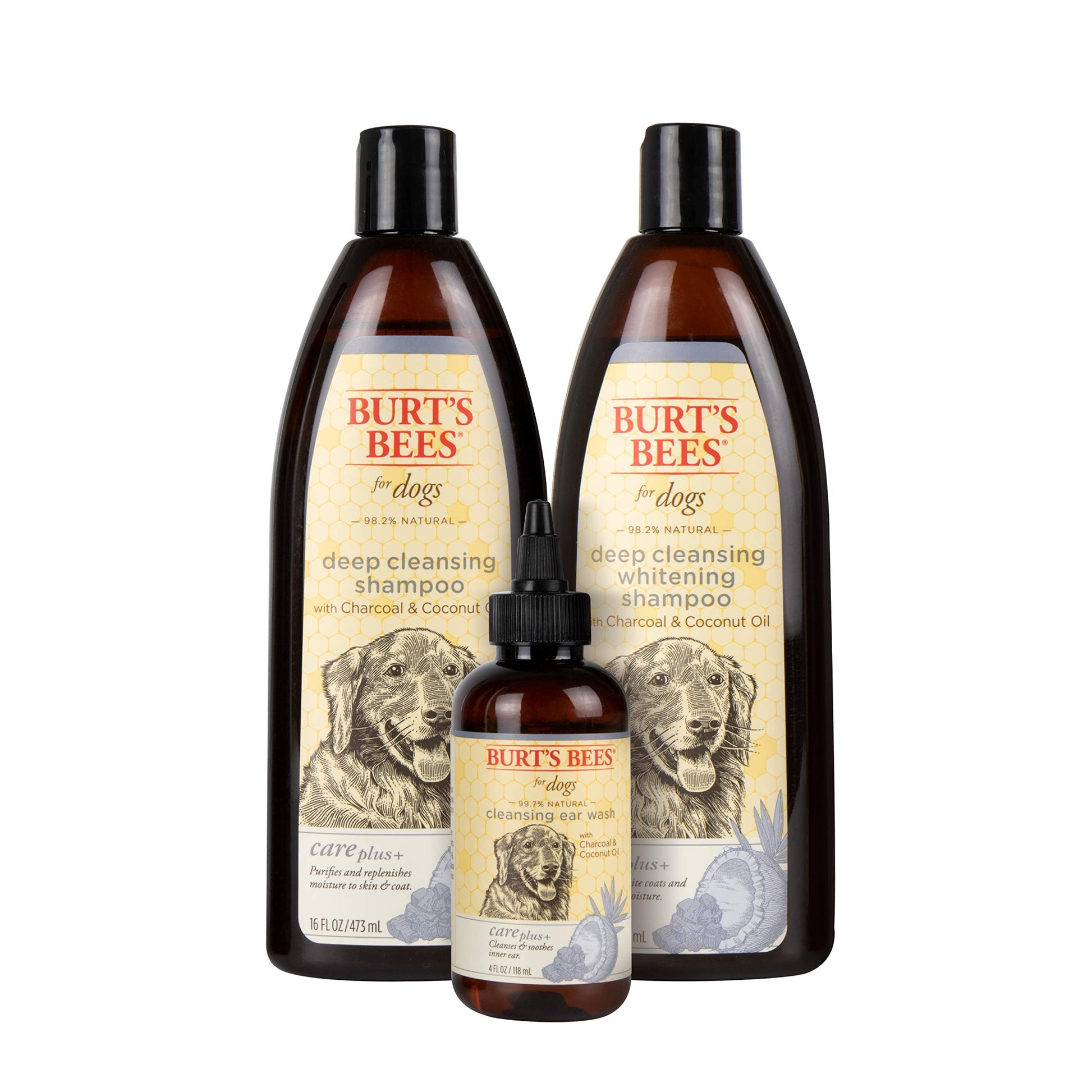 Buy now Burt's Bees for Pets Care Plus+ Naturally Derived Deep Cleansing Charcoal & Coconut Oil Shampoo - Dog Shampoo to Naturally Derivedly Purify and Replenish Dog's Skin & Coat - Made in USA, 16 Oz at indiglob india