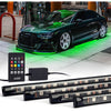 Xprite Car Underglow Neon Accent Strip Lights, 4 Pcs RGB 252 LEDs Underglow Kit with Sound Active Function Music Mode & Wireless Remote, Exterior Car Lights Underbody Lighting for Truck SUV Van - RGB