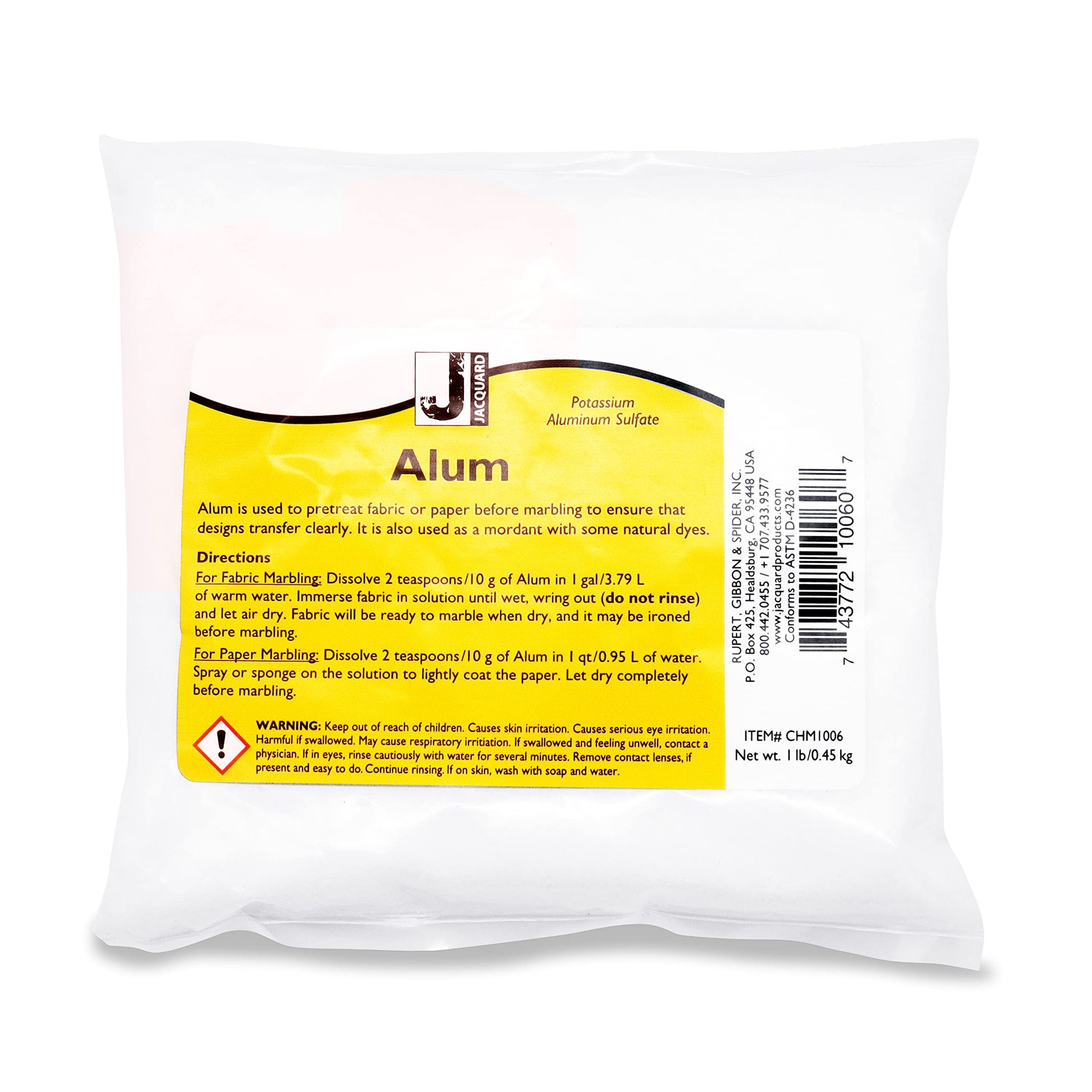 Buy now Jacquard Alum 1lb Pkg for Marbling at indiglob india