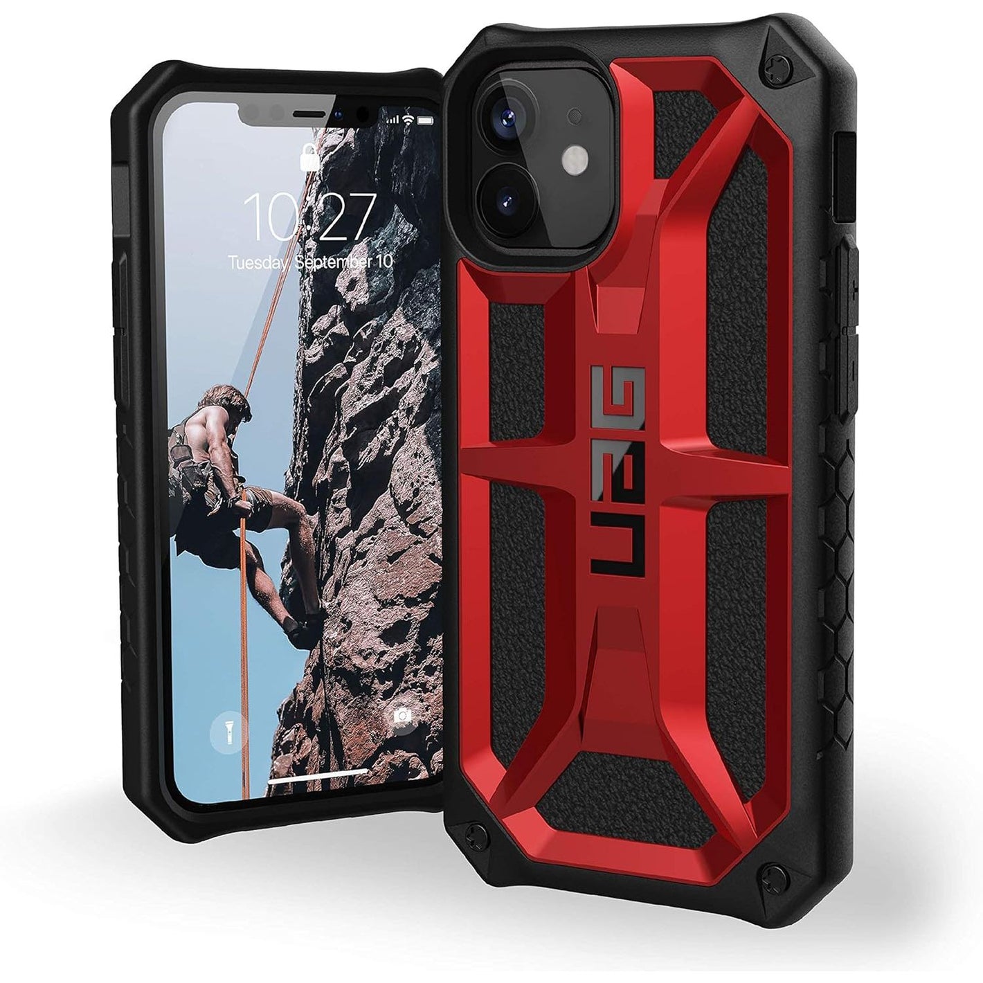 URBAN ARMOR GEAR UAG Designed for iPhone 12 Mini Case [5.4-inch Screen] Rugged Lightweight Slim Shockproof Premium Monarch Protective Cover, Crimson