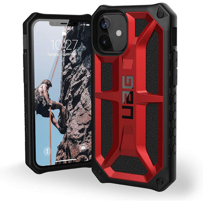 URBAN ARMOR GEAR UAG Designed for iPhone 12 Mini Case [5.4-inch Screen] Rugged Lightweight Slim Shockproof Premium Monarch Protective Cover, Crimson