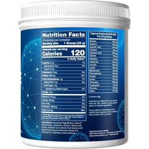 MRM Nutrition Egg White Protein | Vanilla Flavored | 23g Fat-Free Protein | with Digestive enzymes | Highest Biological Value | Clinically Tested | 10 Servings