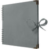 Bstorify Scrapbook Album 60 Pages (8 x 8 Inch) Brown Thick 200gsm Kraft Paper, Photo Album Scrapbook, Memory Book - Ideal for Your Scrapbooking Albums Art & Craft Projects - Grey