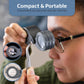 Carson TriView 5x/10x/15x Folding Loupe Magnifier with Built-in Case, 3-in-1 Portable Loupe Magnifying Glass - Adjustable Magnification, Great for Jewelry (TV-15)