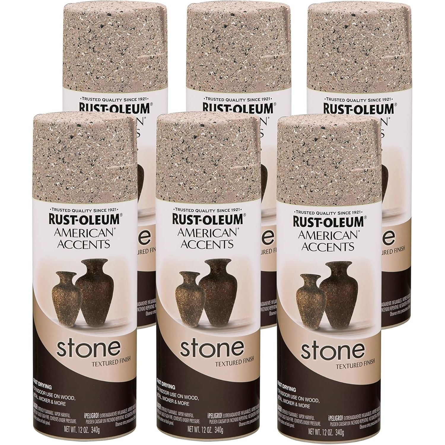 Buy now Rust-Oleum 7990830 Stone Creations Spray, 12 oz, Bleached Stone 12 Ounce (Pack of 6) Pebble at indiglob india