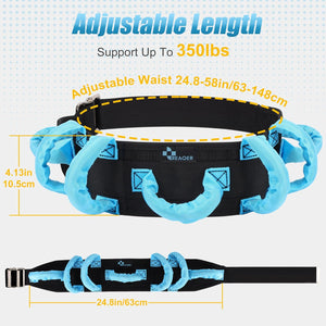 REAQER Gait Belt Transfer Belts for Lifting Seniors Walking and Standing Assist Aid for Bariatric, Elderly, Handicap, Occupational & Physical TherapyCaregiver Nurse Therapist