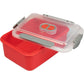 Buy now Microwave Food Storage Containers- Set of 3 Nesting Microwave Cookware Meal Prep Containers w Locking Steam Vent Lids- BPA Free, Fridge and Freezer Safe at indiglob india