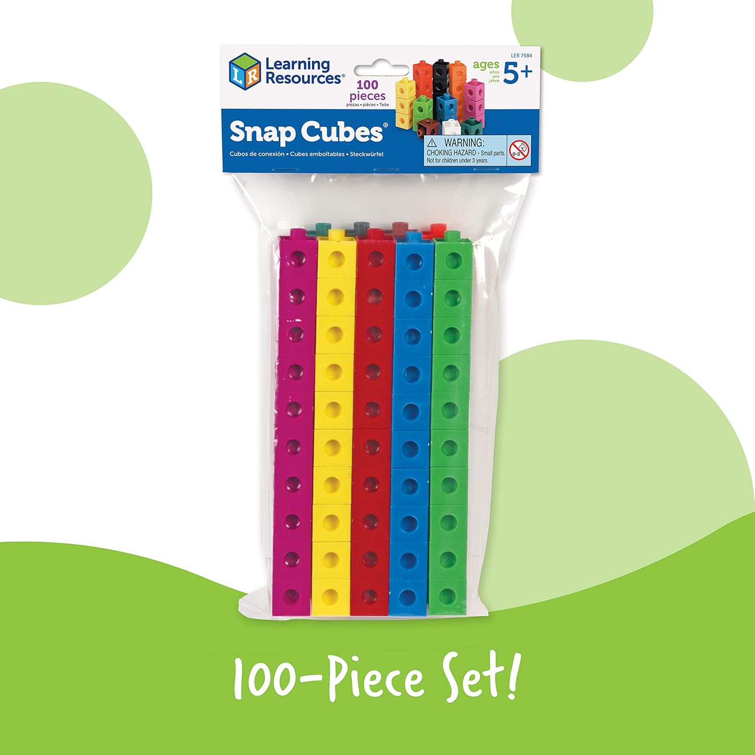 Buy now Learning Resources Snap Cubes - 100 Pieces, Ages 5+ Homeschool and Classroom Supplies, Educational Counting Toy, Math Games for Kids, Teacher Aids at indiglob india