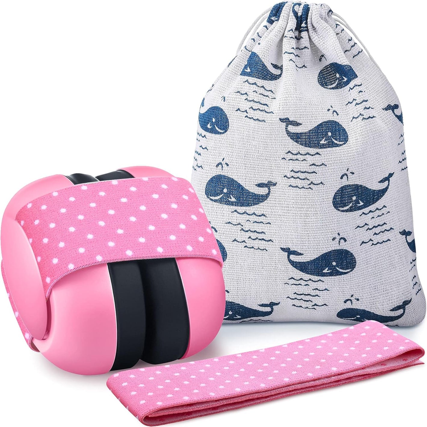 TOODOO 3-24 Months Baby Ear Protection Headphones Infant Noise Reduction Earmuffs for Toddler Kids with a Cloth Bag (Pink)