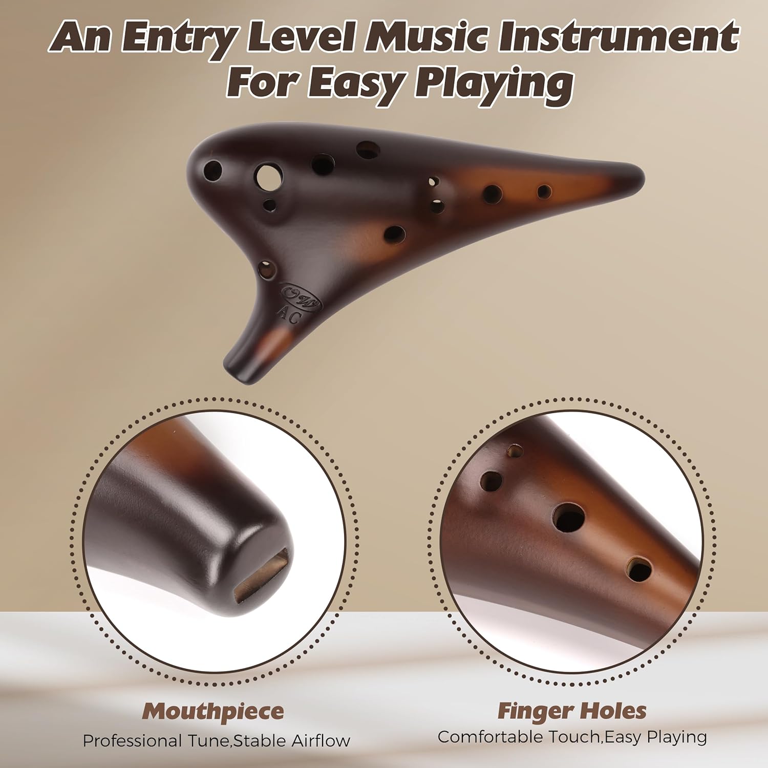 Buy now OcarinaWind 12 Hole Ocarina Classic Masterpiece Collectible, Alto C Ceramic Ocarina - Highly Recommended by Shop Owner (Forest Whisper) at indiglob india