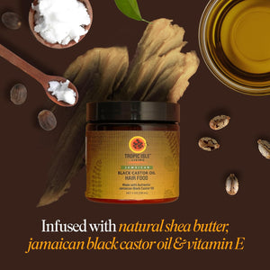 All Natural Black Castor Oil Hair Food | moisturize, thicken, strengthen & increase hair growth | Traditional Handmade Jamaican Black Castor Oil | Strong hair roots, scalp & hair growth - 4oz