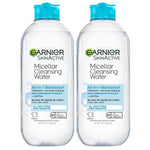 Buy now Garnier Micellar Water for Waterproof Makeup, Hydrating Facial Cleanser & Makeup Remover, Suitable for Sensitive Skin, Vegan, Cruelty Free, 13.5 Fl Oz (400mL), 2 Count at indiglob india
