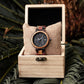 BOBO BIRD Wood Watches Colorful Wood WristWatches Week & Date Display Multifunction Handmade Quartz Watch Sport Chronograph Unique Wristwatch for Men Women