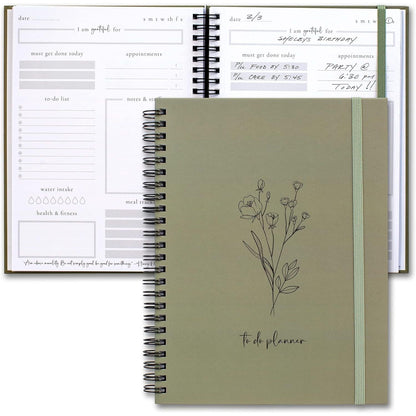 Beautiful To Do List Notebook - Aesthetic Daily Planner to Easily Organize Your Tasks And Boost Productivity - Stylish Undated Planner And School or Office Supplies For Women