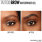 Maybelline TattooStudio Waterproof Eyebrow Gel Makeup, Deep Brown, 1 Count