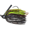 BOOYAH Boo Jig Bass Fishing Lure with Weed Guard - Black/Brown/Chartreuse