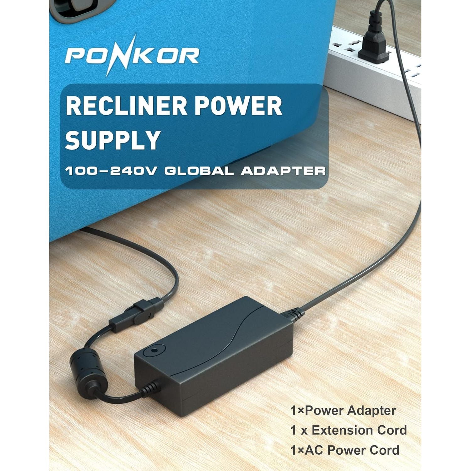 Buy now Recliner Power Supply, Ponkor AC/DC Switching Power Supply Transformer 2-pin 29V 2A Adapter with Extension Cord for Lift Chair or Power Recliner Limoss OKIN at indiglob india